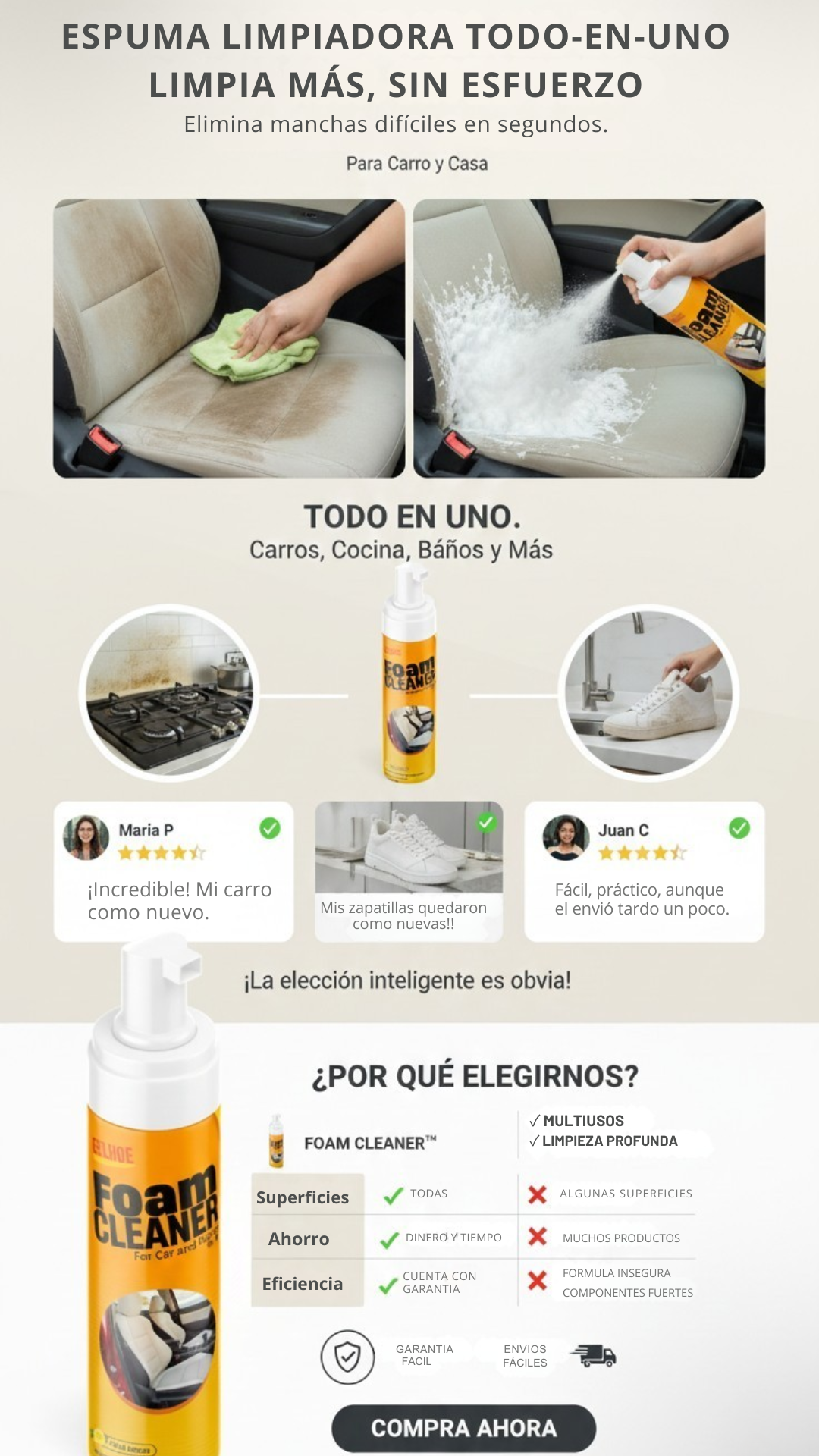 ULTRA ESPUMA LIMPIADORA TODO EN 1 | FOAM CLEANER